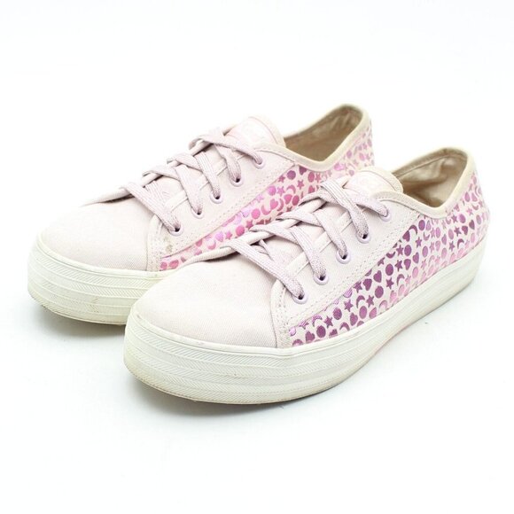 Keds Pink Metallic Moon and Stars Low Top Sneakers - Picture 5 of 11